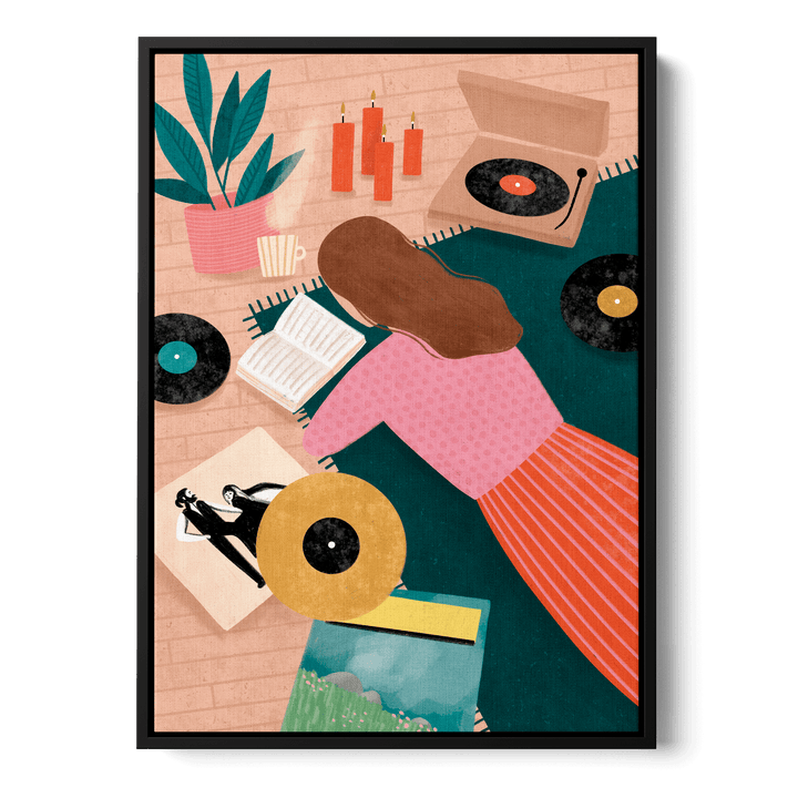 Cozy Vinyl Retreat Canvas