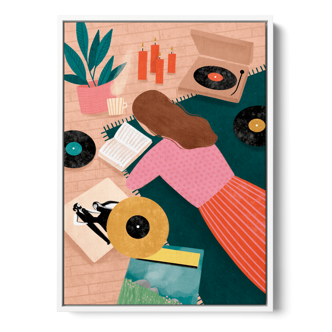 Cozy Vinyl Retreat Canvas