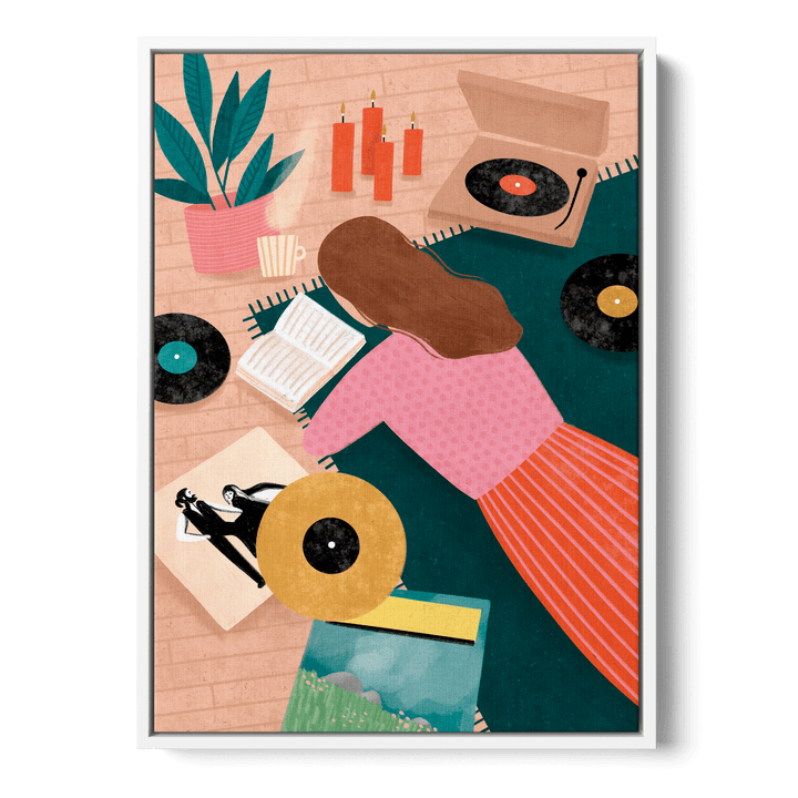 Cozy Vinyl Retreat Canvas
