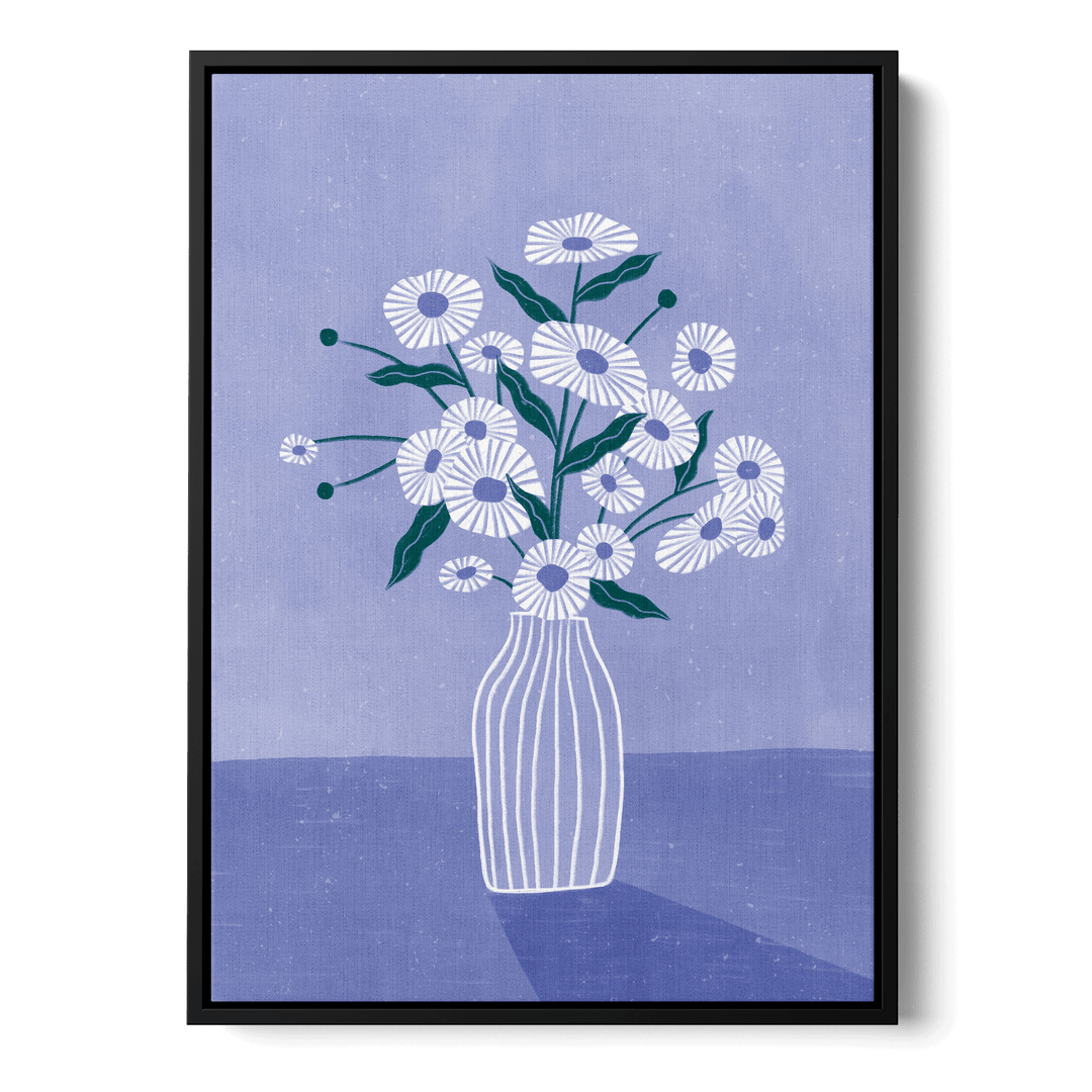 Blossoms In Blue Canvas