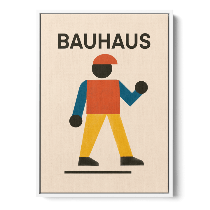 Bauhaus Minimalist Figure Canvas