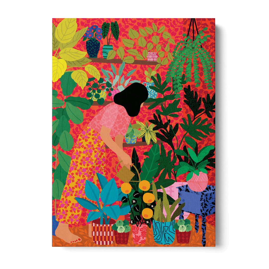 Watering My Plants Canvas