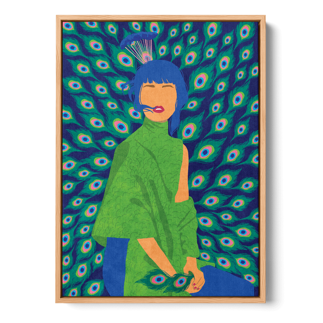 Peacock Woman Canvas