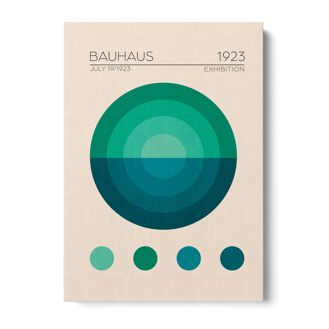 Bauhaus Mavi Daire Canvas