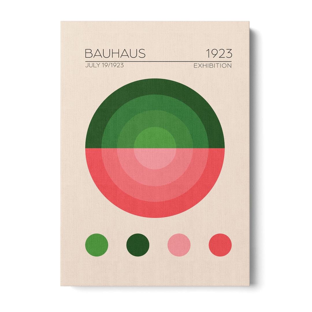 Bauhaus Yesil Daire Canvas
