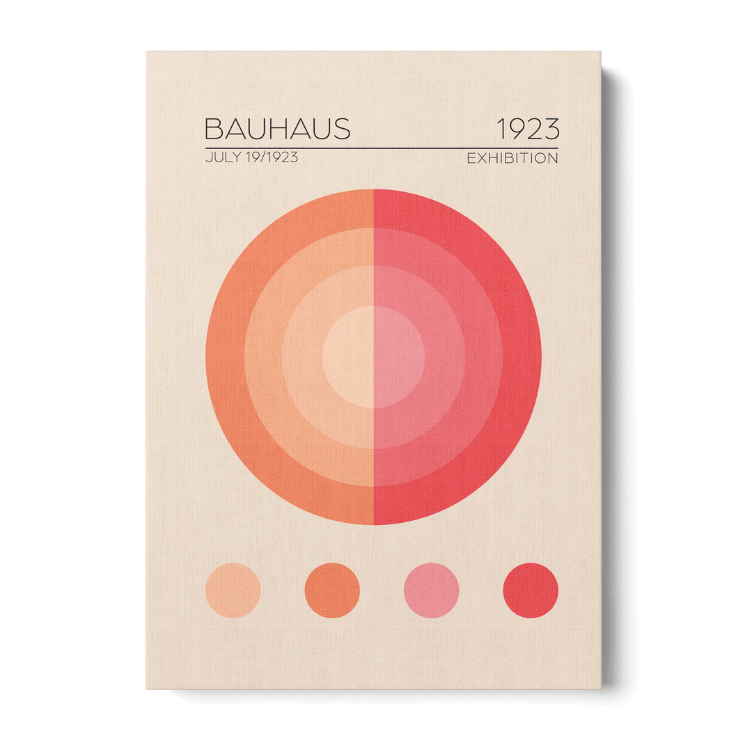 Bauhaus Pembe Daire Canvas