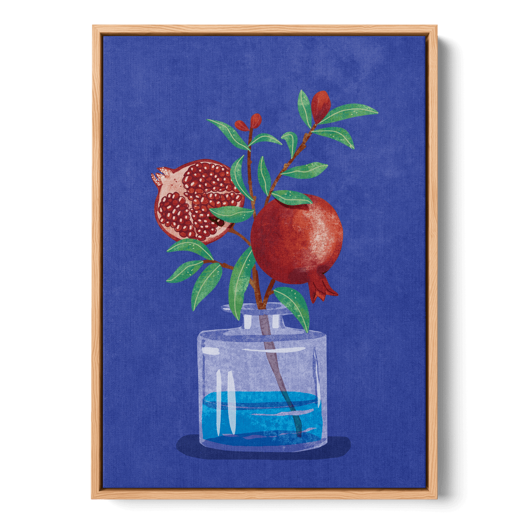 Pomegranate In Vase Canvas
