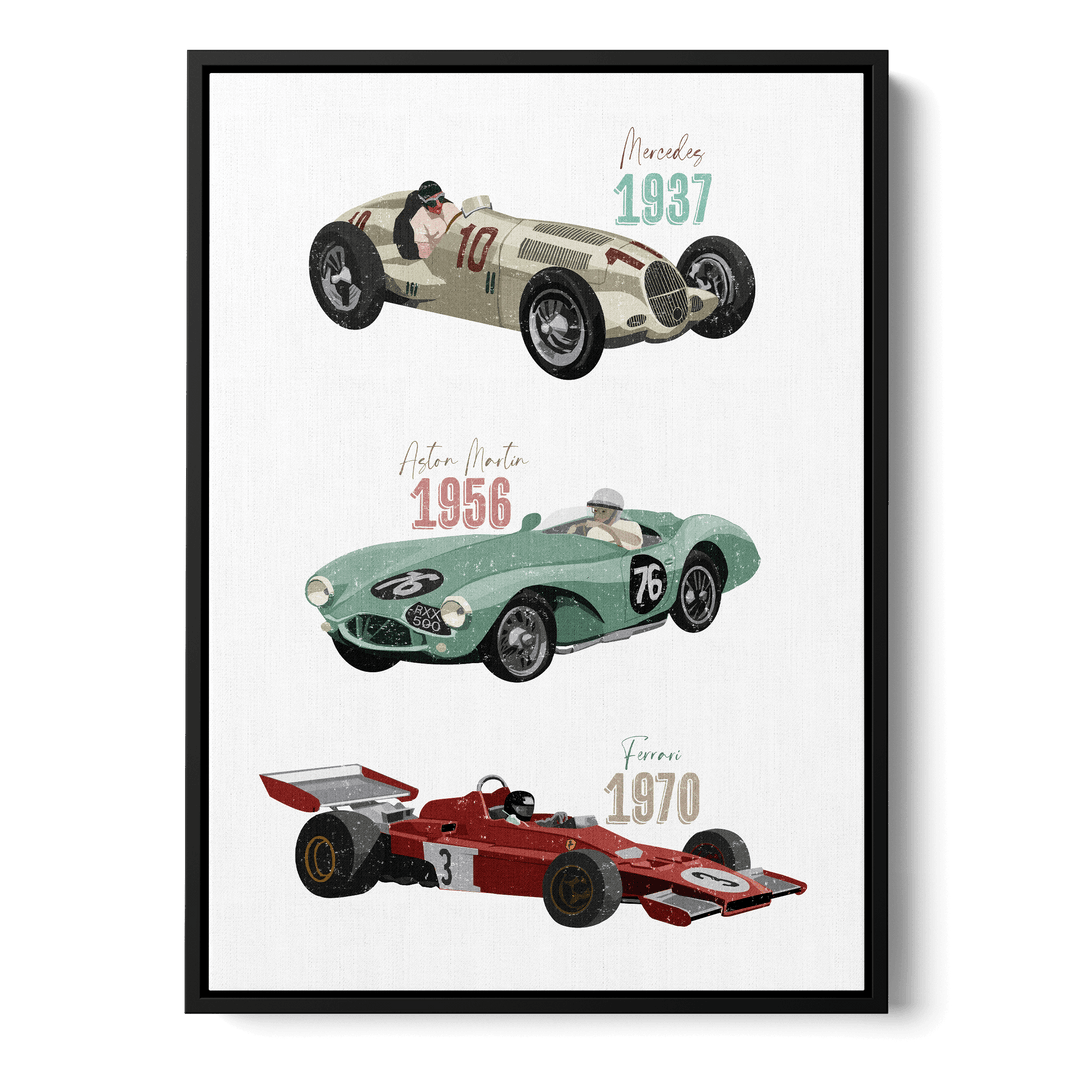 Vintage Racecars Canvas