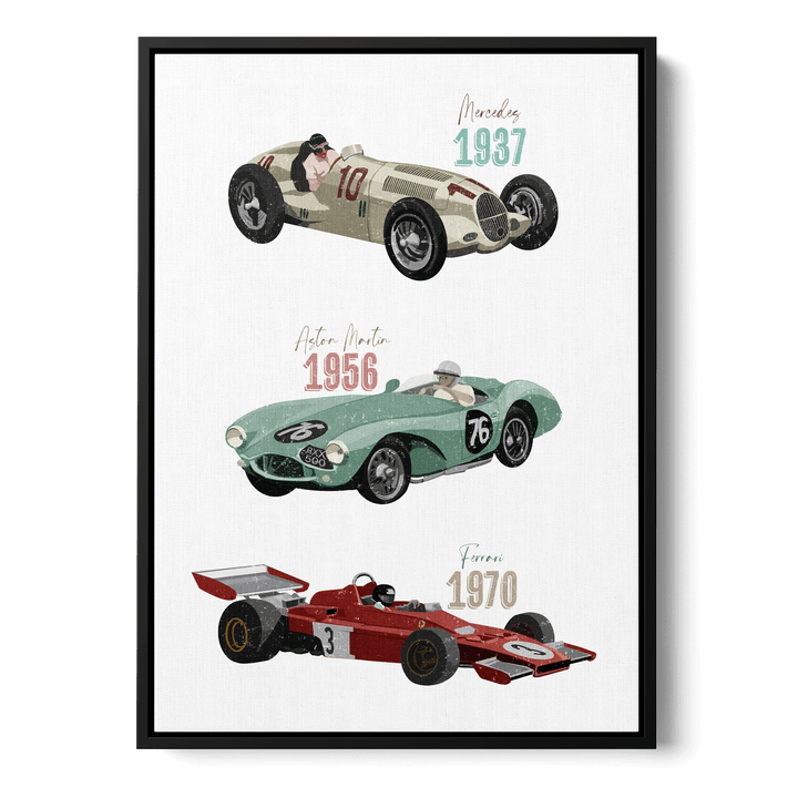 Vintage Racecars Canvas