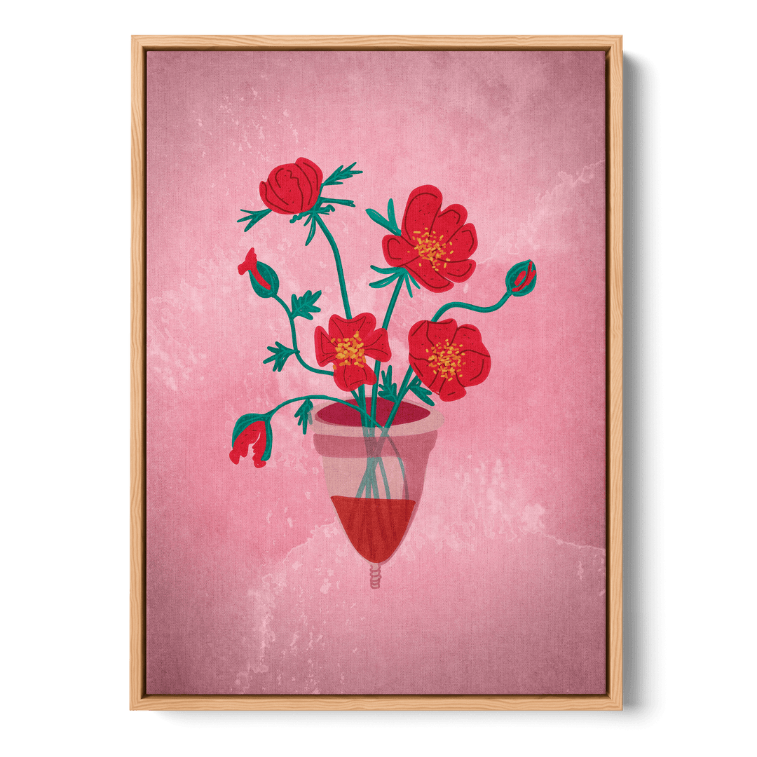 Cup Of Flowers Canvas