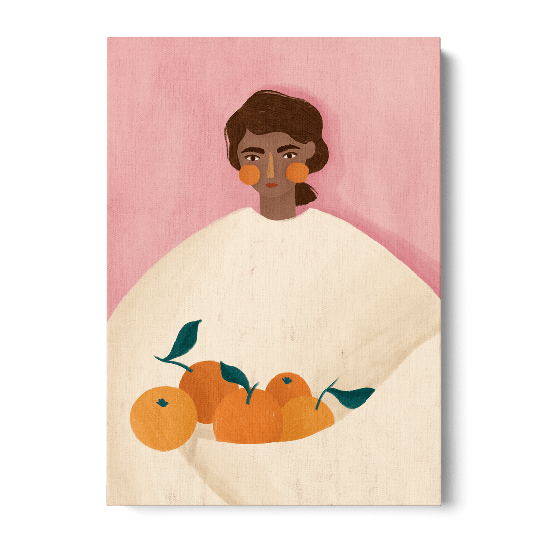 Woman With Oranges Canvas
