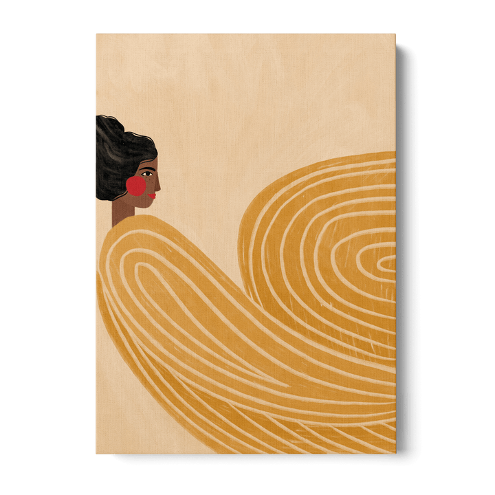 Woman With Yellow Stripes Canvas