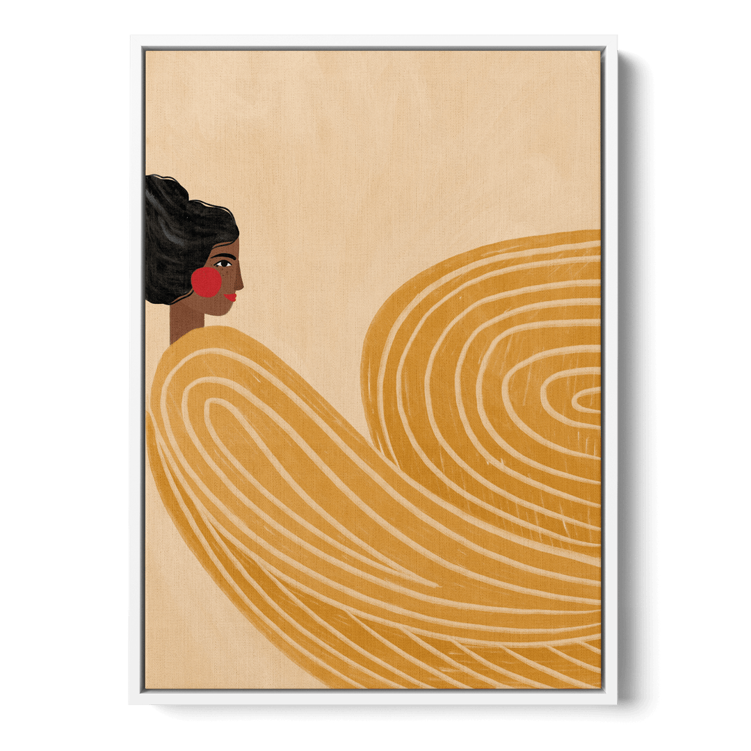 Woman With Yellow Stripes Canvas