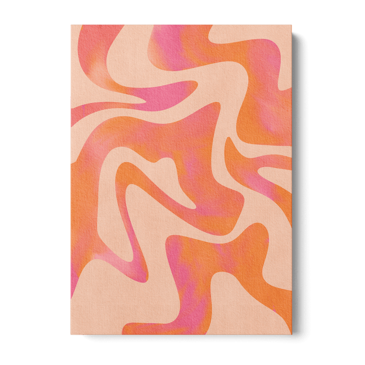 Abstract Wave Peach Fuzz Canvas