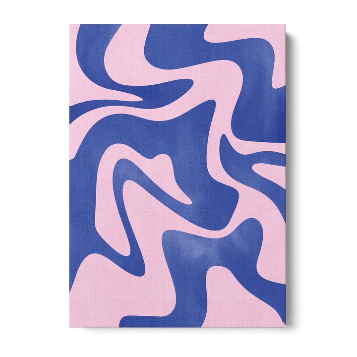 Abstract Blue Wave Canvas