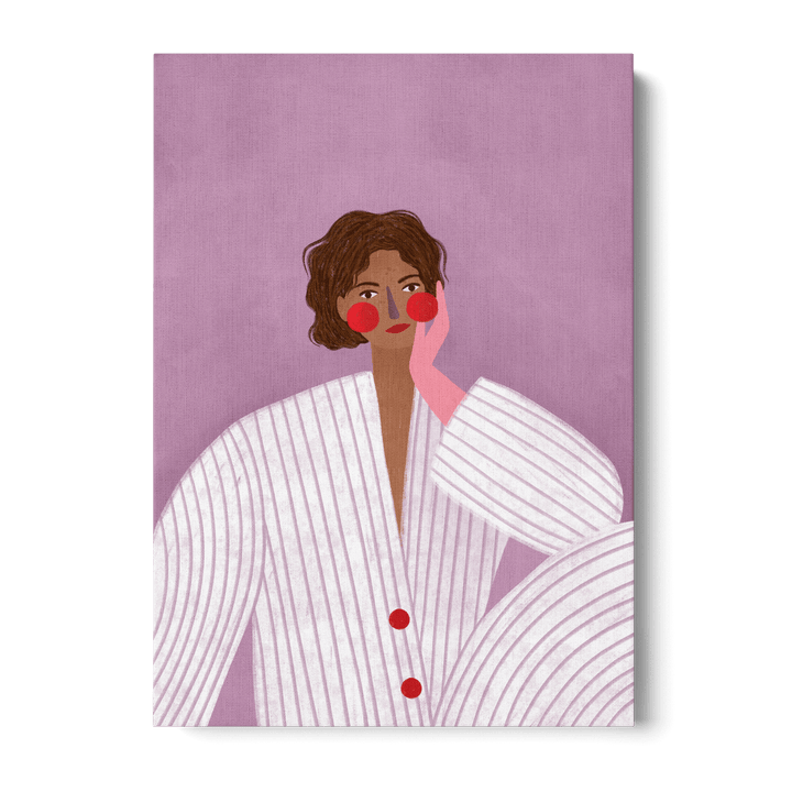 Woman With Pink Glove Canvas