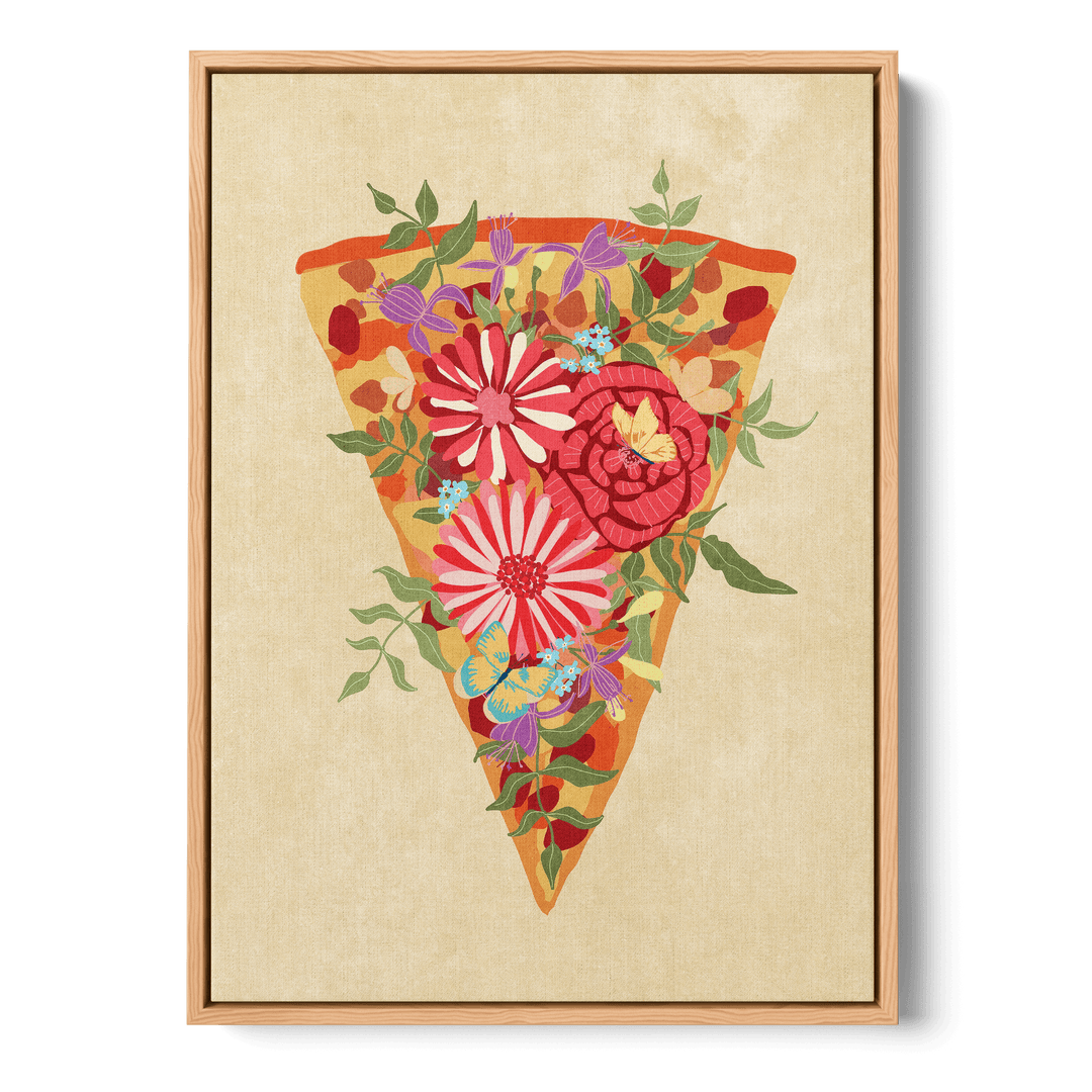 Slice Of Flower Pizza Canvas