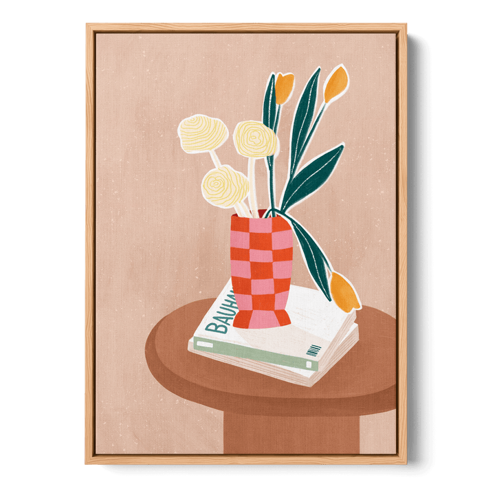 Checkered Vase Canvas