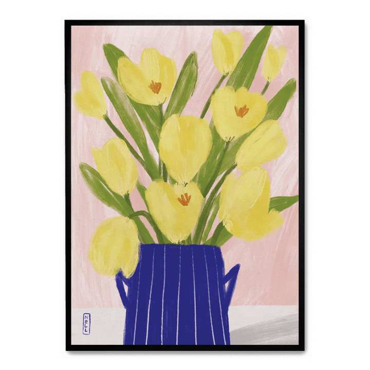 Yellow Tulips In A Vase