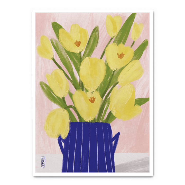 Yellow Tulips In A Vase
