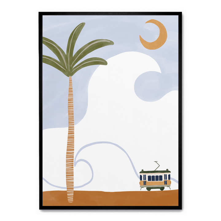 Little Tram On Beach