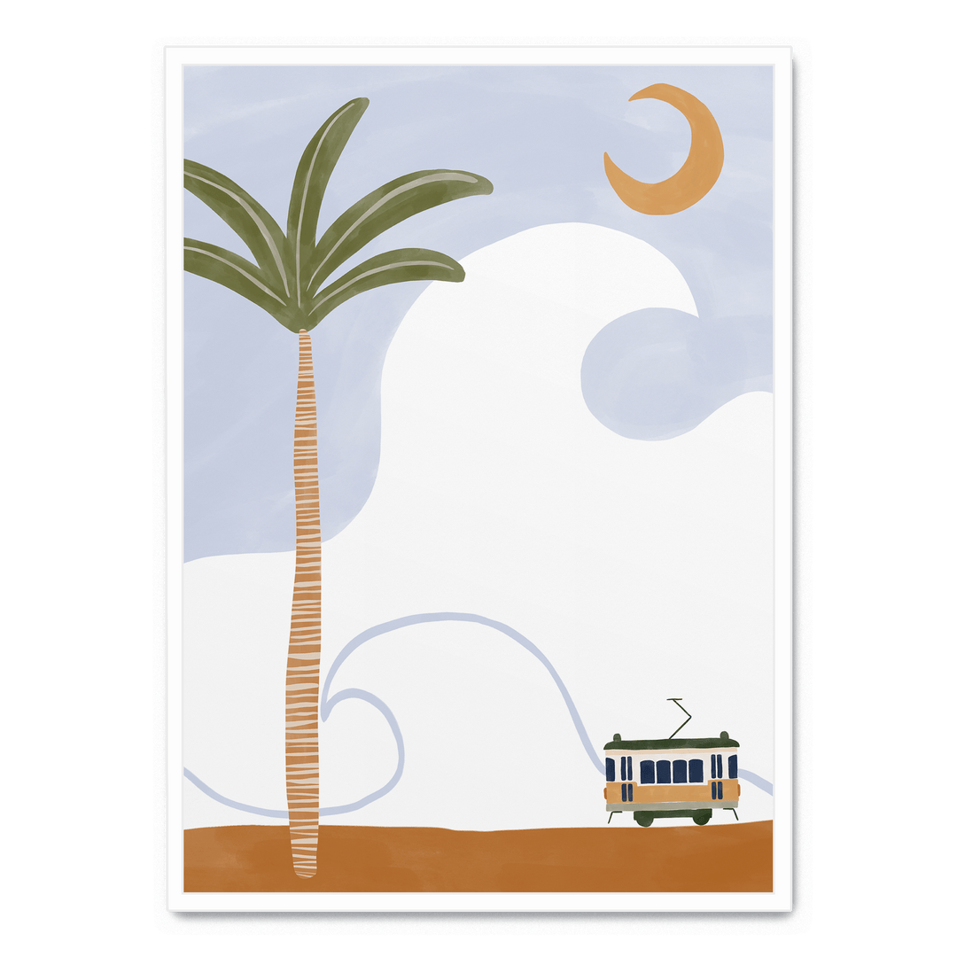 Little Tram On Beach