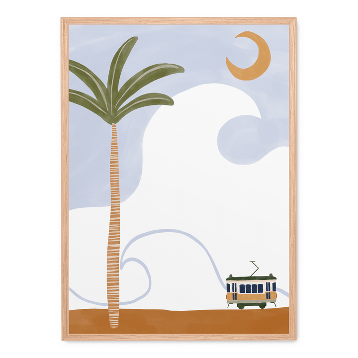 Little Tram On Beach