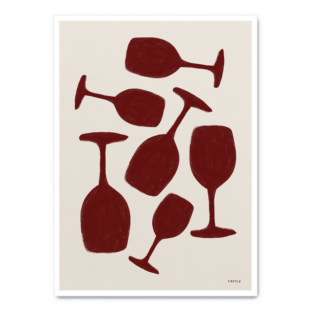 Abstract Wine Glasses