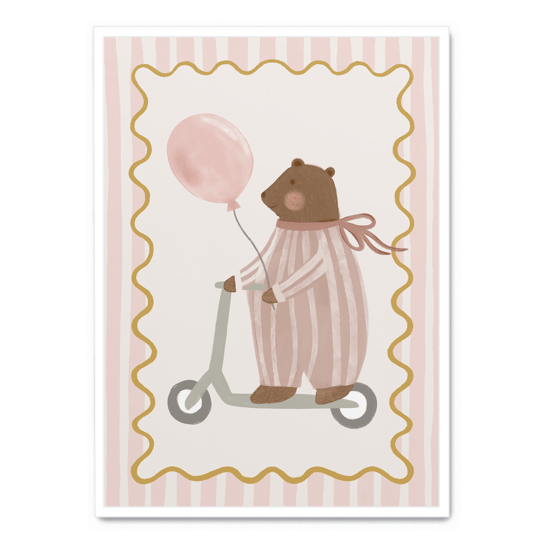 Bear With Pink Balloon