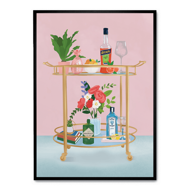 Colorful Cocktail Cart