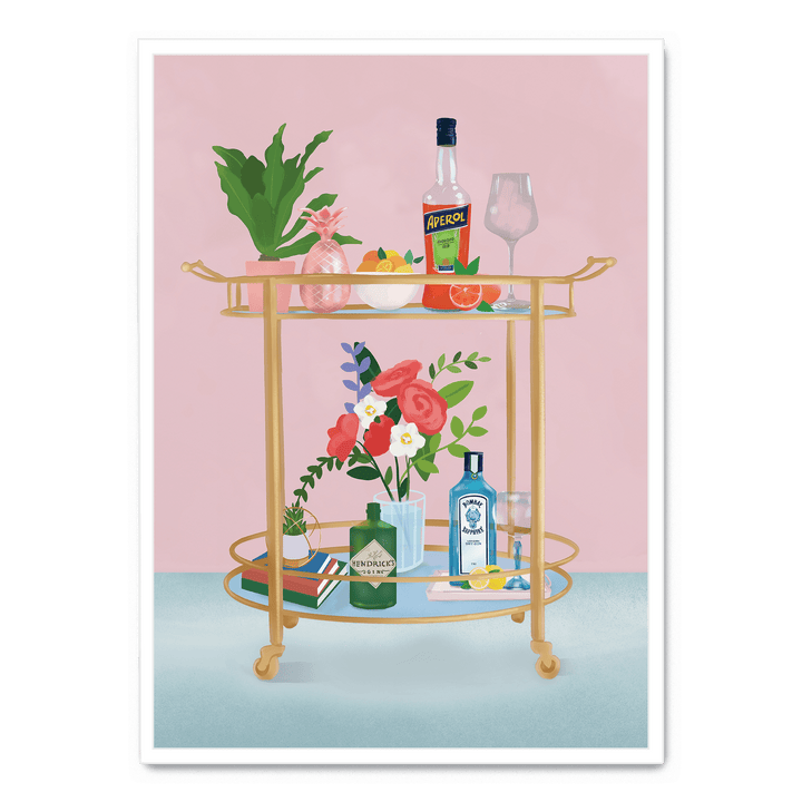 Colorful Cocktail Cart