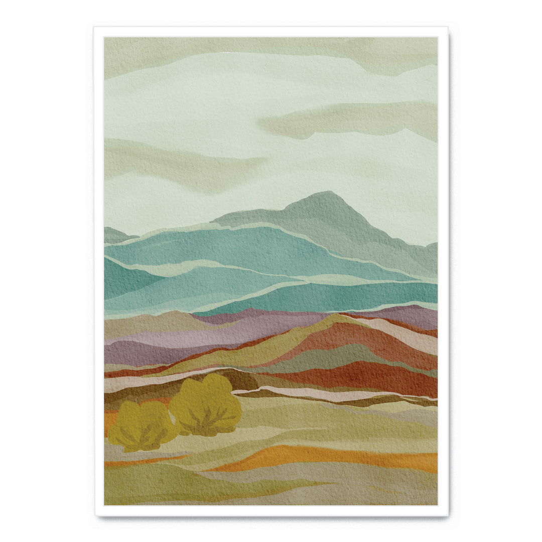 Layered Mountain Landscape