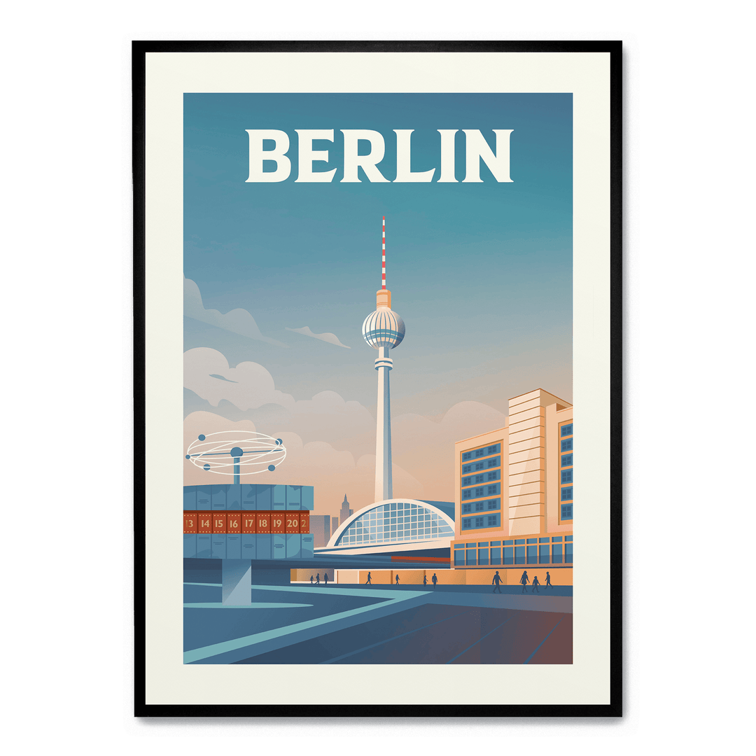 Retro Berlin Cityscape