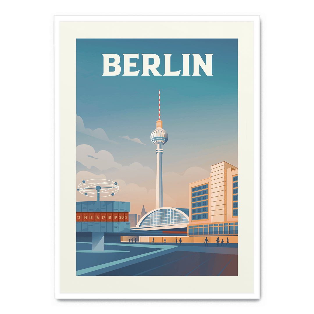 Retro Berlin Cityscape