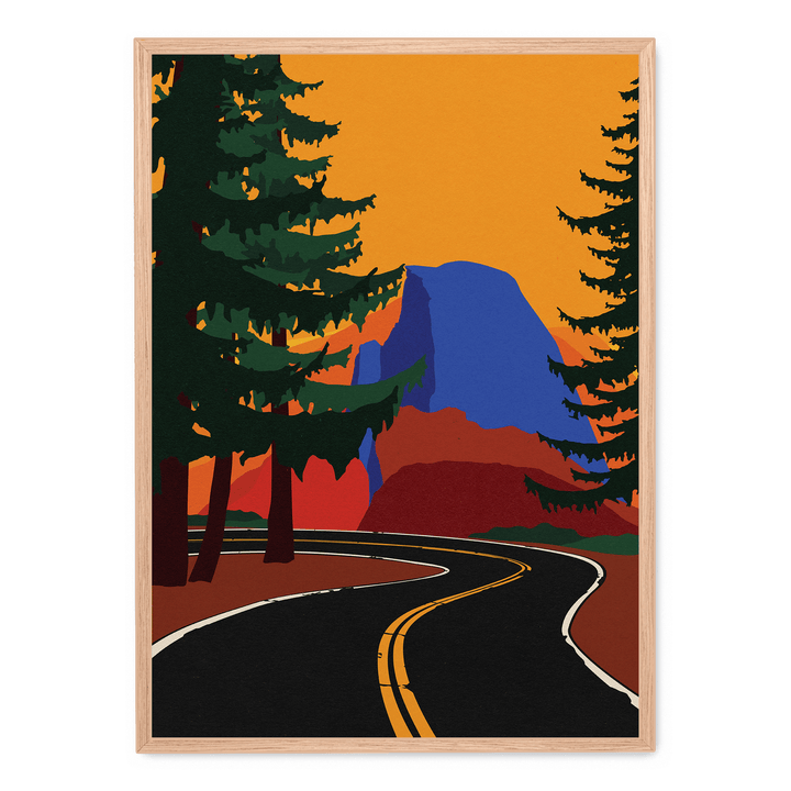 Clacier Road With Half Dome