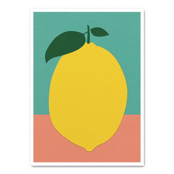 Lemon With Two Leaves