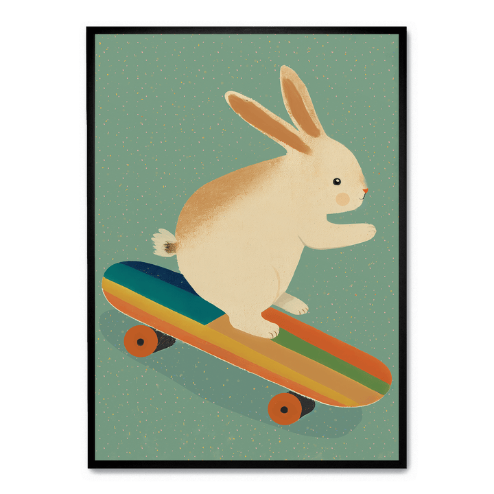 Bunny On Skateboard