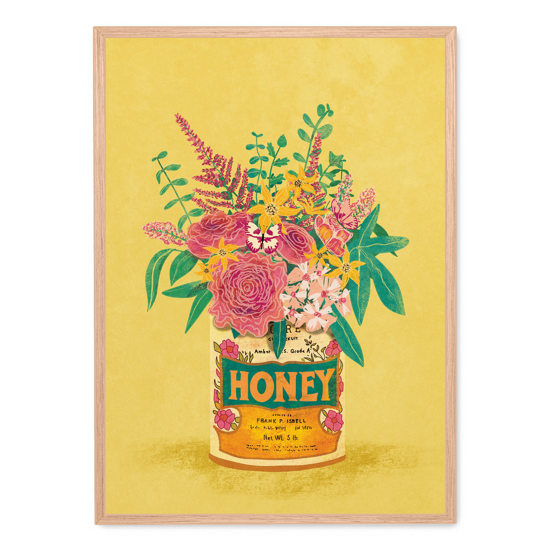 Flowers Vintage Honey Can