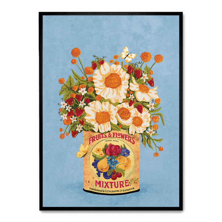 Flowers Vintage Tea Can