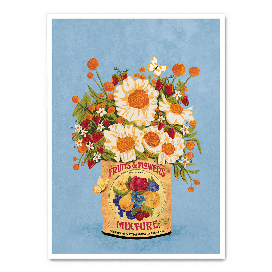 Flowers Vintage Tea Can