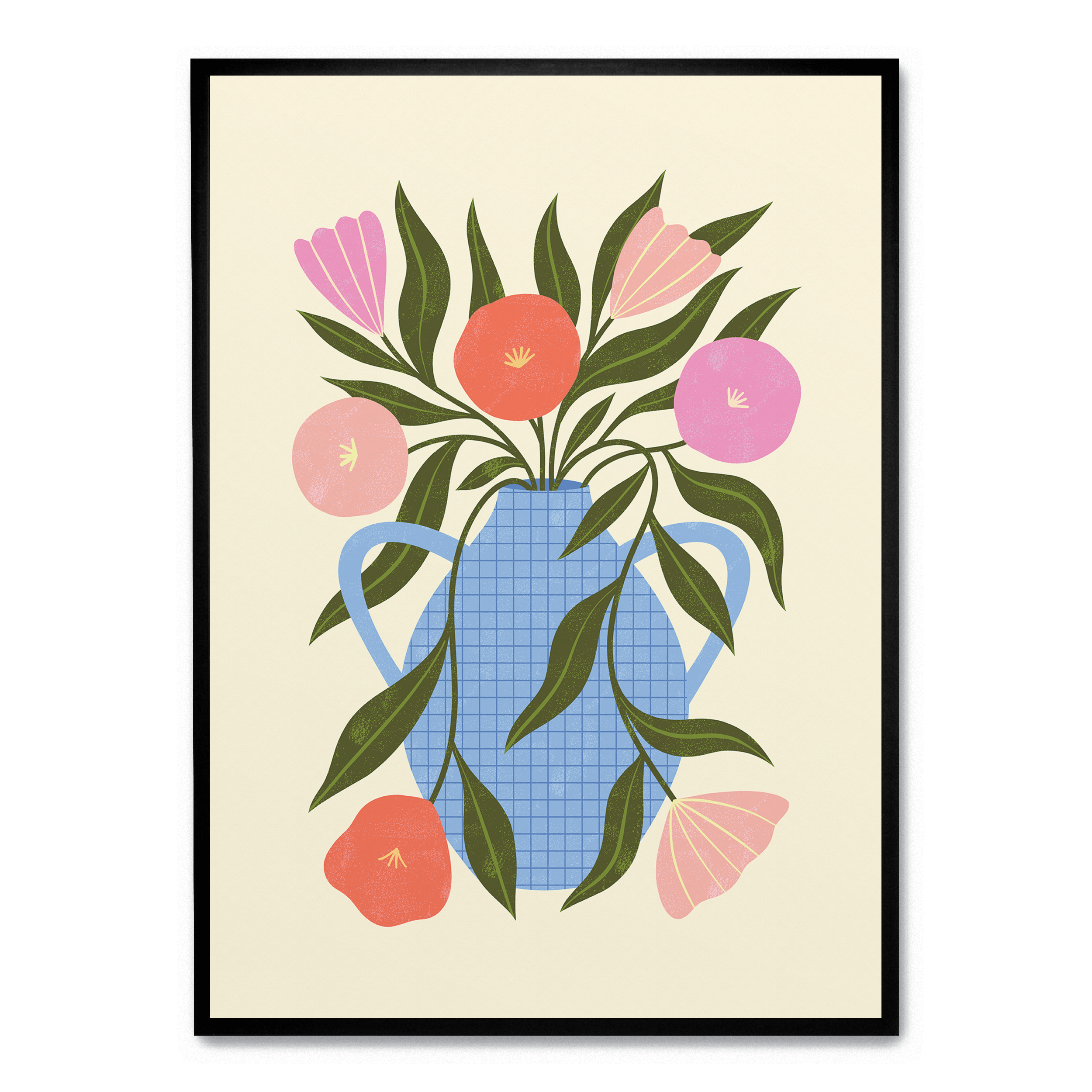 Wavy Flowers In Vase – POSTERA