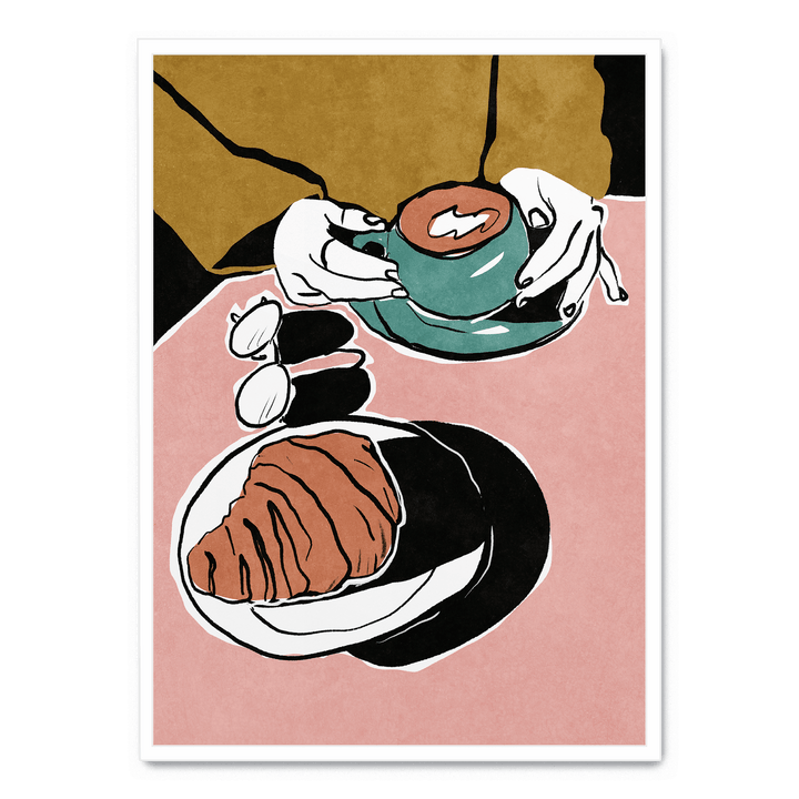 Croissant Et Café Au Lait