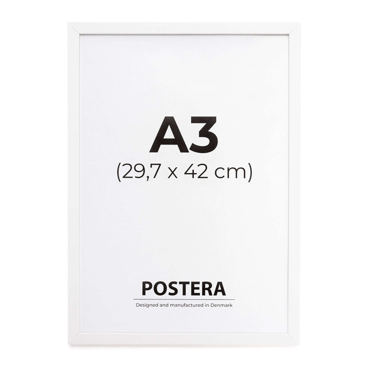Hvid ramme i størrelse A3 fra Postera