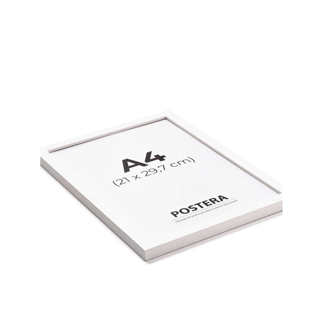 Hvid ramme i størrelse A4 fra Postera