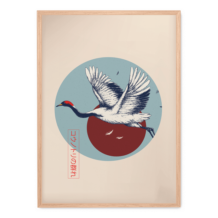 Japanese Crane Flying