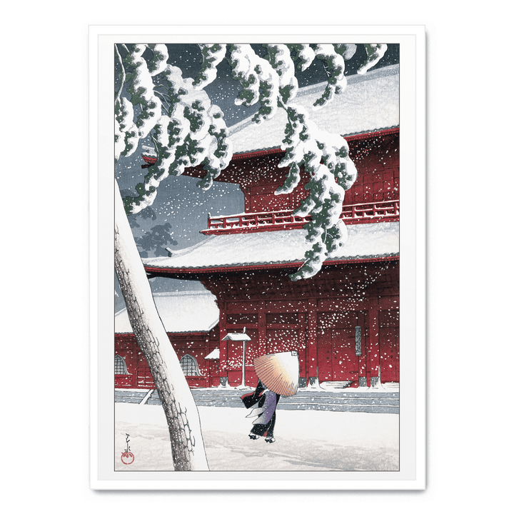Hasui Kawase - Zojo Temple In Snow