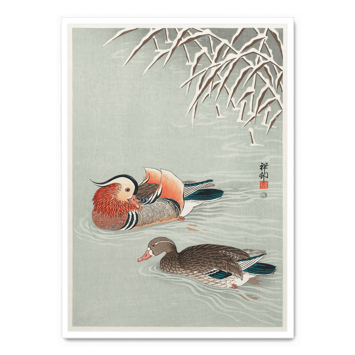 Ohara Koson - Mandarin Ducks In Snow