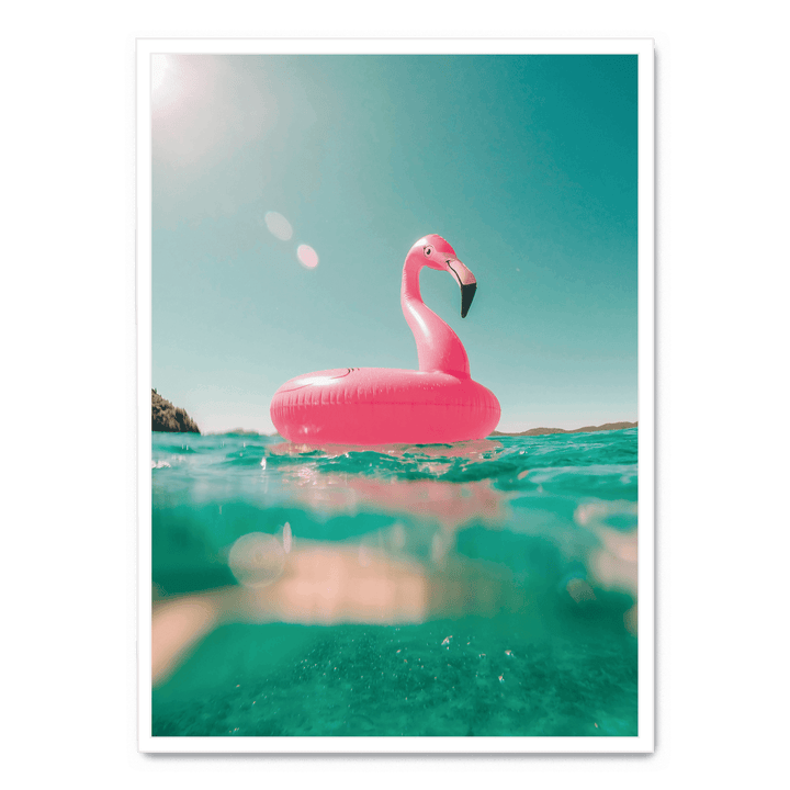 floating flamingo