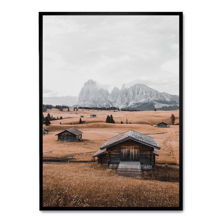 Wooden Houses In The Field
