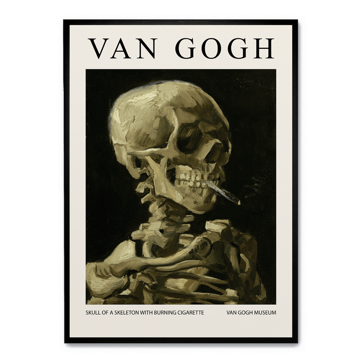 Skull Of A Skeleton With Burning Cigarette